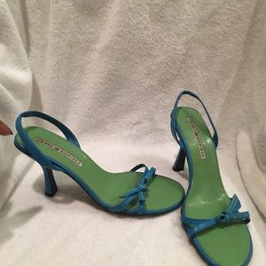 Aqua color heels